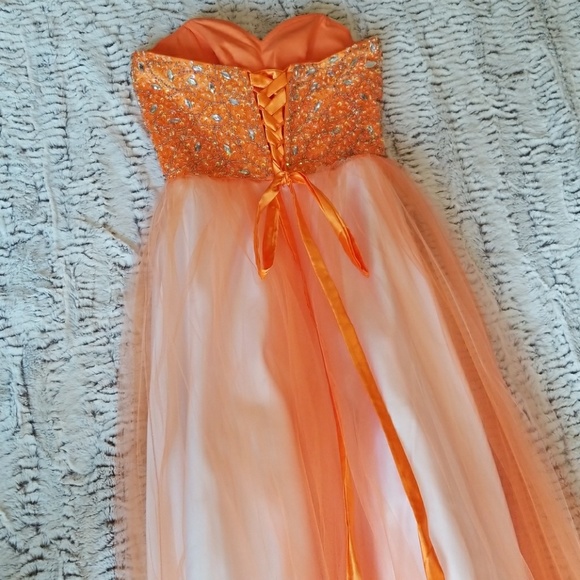 Strapless Beaded Corset Princess Gown - Picture 4 of 8